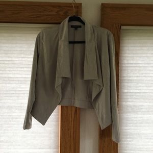 Suede like cardigan taupe